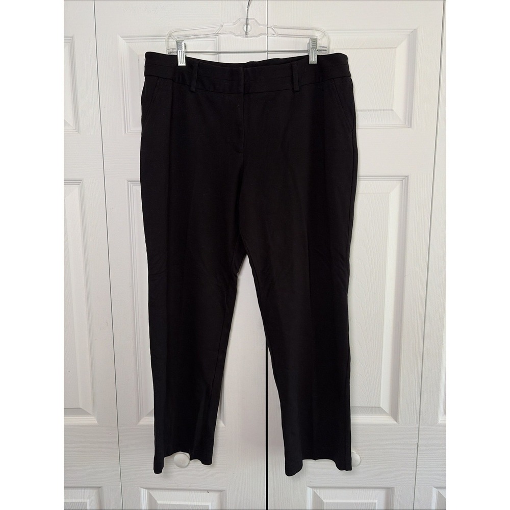 Chico's Juliet Ankle Pants Womens Size 3 Short Black Career Stretch